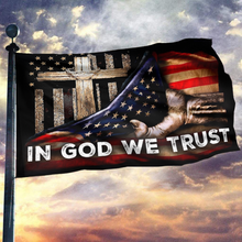 Load image into Gallery viewer, In God We Trust Cross Flag