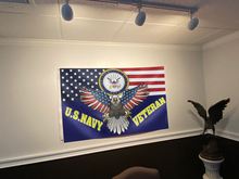 Load image into Gallery viewer, U.S. Navy Veteran Flag