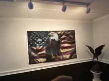 Load image into Gallery viewer, American Eagle Never Forget Patriotic Veteran Flag