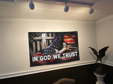 Load image into Gallery viewer, In God We Trust Cross Flag