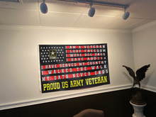 Load image into Gallery viewer, Proud US Army Veteran Lives Here Black Flag