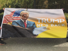 Load image into Gallery viewer, Trump He's Back Flag