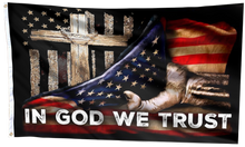 Load image into Gallery viewer, In God We Trust Cross Flag