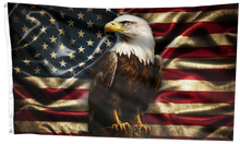 Load image into Gallery viewer, American Eagle Never Forget Patriotic Veteran Flag