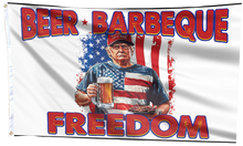 Load image into Gallery viewer, Beer Barbeque Freedom Trump White Flag