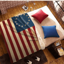 Load image into Gallery viewer, Betsy Ross Flag Sherpa Blanket - 50x60 + Free Matching 3x5' Single Reverse Flag