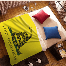 Load image into Gallery viewer, Gadsden Don't Tread On Me Sherpa Blanket - 50x60 + Free Matching 3x5 Single Reverse Flag