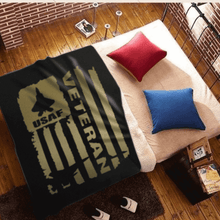 Load image into Gallery viewer, United States Air Force Veteran Blanket - 50x60 + Free Matching 3x5' Single Reverse Flag