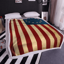 Load image into Gallery viewer, Betsy Ross Flag Sherpa Blanket - 50x60 + Free Matching 3x5' Single Reverse Flag