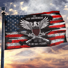 Load image into Gallery viewer, It's My Gun Permit - 2nd Amendment Sherpa Blanket - 50x60 + Free Matching 3x5' Single Reverse Flag