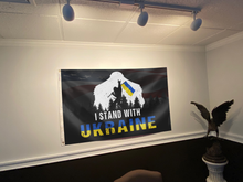 Load image into Gallery viewer, I STAND WITH UKRAINE SASQUATCH FLAG