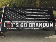 Load image into Gallery viewer, Let's Go Brandon Black and White USA Flag