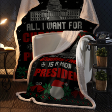 Load image into Gallery viewer, All I Want For Christmas Premium Mink Sherpa Blanket 1