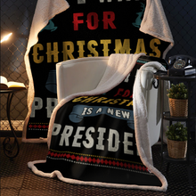 Load image into Gallery viewer, All I Want For Christmas Premium Mink Sherpa Blanket 3