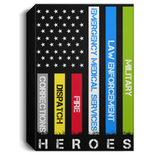Load image into Gallery viewer, Heroes First Responder Deluxe Portrait Canvas 1.5in Frame