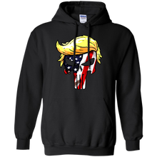 Load image into Gallery viewer, Trump Punisher full color American Flag Pull over Hoodie & Sweatshirt