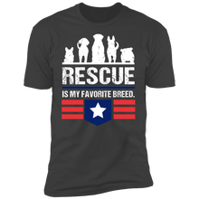Load image into Gallery viewer, Rescue Is My Favorite Breed T-Shirt