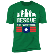 Load image into Gallery viewer, Rescue Is My Favorite Breed T-Shirt