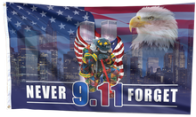 Load image into Gallery viewer, Firefighter - 9.11 - Never Forget Flag