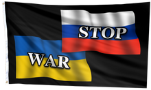 Load image into Gallery viewer, RUSSIA UKRAINE STOP WAR FLAG