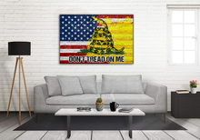 Load image into Gallery viewer, Don't Tread On Me USA Deluxe Landscape Canvas 1.5in Frame