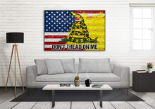 Load image into Gallery viewer, Don't Tread On Me USA Deluxe Landscape Canvas 1.5in Frame