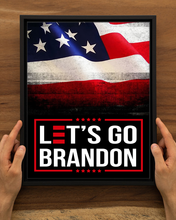 Load image into Gallery viewer, Let's Go Brandon USA Deluxe Portrait Canvas 1.5in Frame