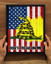 Load image into Gallery viewer, Don't Tread On Me USA Deluxe Portrait Canvas 1.5in Frame