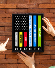Load image into Gallery viewer, Heroes First Responder Deluxe Portrait Canvas 1.5in Frame