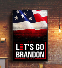 Load image into Gallery viewer, Let's Go Brandon USA Deluxe Portrait Canvas 1.5in Frame