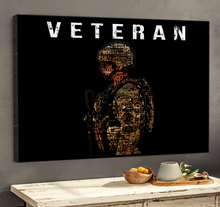 Load image into Gallery viewer, USA Veteran Deluxe Landscape Canvas 1.5in Frame