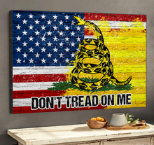 Load image into Gallery viewer, Don't Tread On Me USA Deluxe Landscape Canvas 1.5in Frame