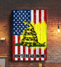 Load image into Gallery viewer, Don't Tread On Me USA Deluxe Portrait Canvas 1.5in Frame