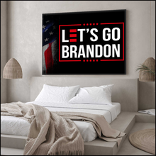Load image into Gallery viewer, Let's Go Brandon USA Deluxe Landscape Canvas 1.5in Frame