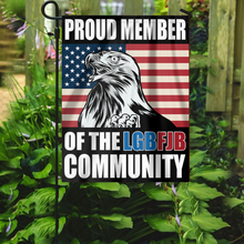 Load image into Gallery viewer, Proud Member of the LGBFJB Community House Flag (RTL)