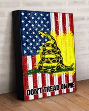 Load image into Gallery viewer, Don't Tread On Me USA Deluxe Portrait Canvas 1.5in Frame