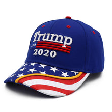 Load image into Gallery viewer, Trump 2020 Flag Bill Hat - USA Flag Trump Hat