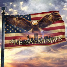 Load image into Gallery viewer, USA Eagle We Remember Flag