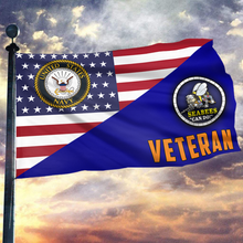 Load image into Gallery viewer, USA Seabees Veteran Flag