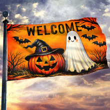 Load image into Gallery viewer, Welcome Halloween Flag