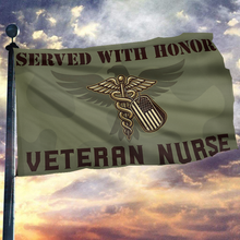 Load image into Gallery viewer, Served with Honor Veteran Nurse Flag