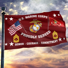 Load image into Gallery viewer, United States Marine Corps - Master Sergeant Flag