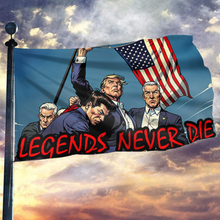 Load image into Gallery viewer, Legends Never Die - Trump Strength Flag