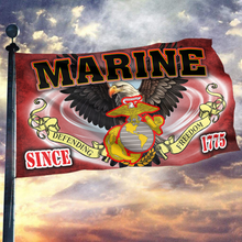 Load image into Gallery viewer, Patriotic Marine Flag