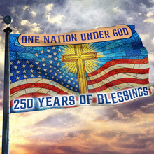 Load image into Gallery viewer, One Nation Under God Cross Flag
