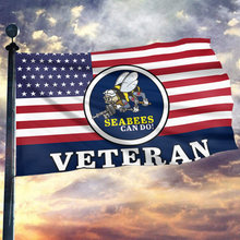 Load image into Gallery viewer, Seabees Can Do Veteran Flag