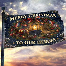 Load image into Gallery viewer, Merry Christmas to Our Heroes Flag