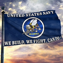 Load image into Gallery viewer, United States Navy Seabees Flag