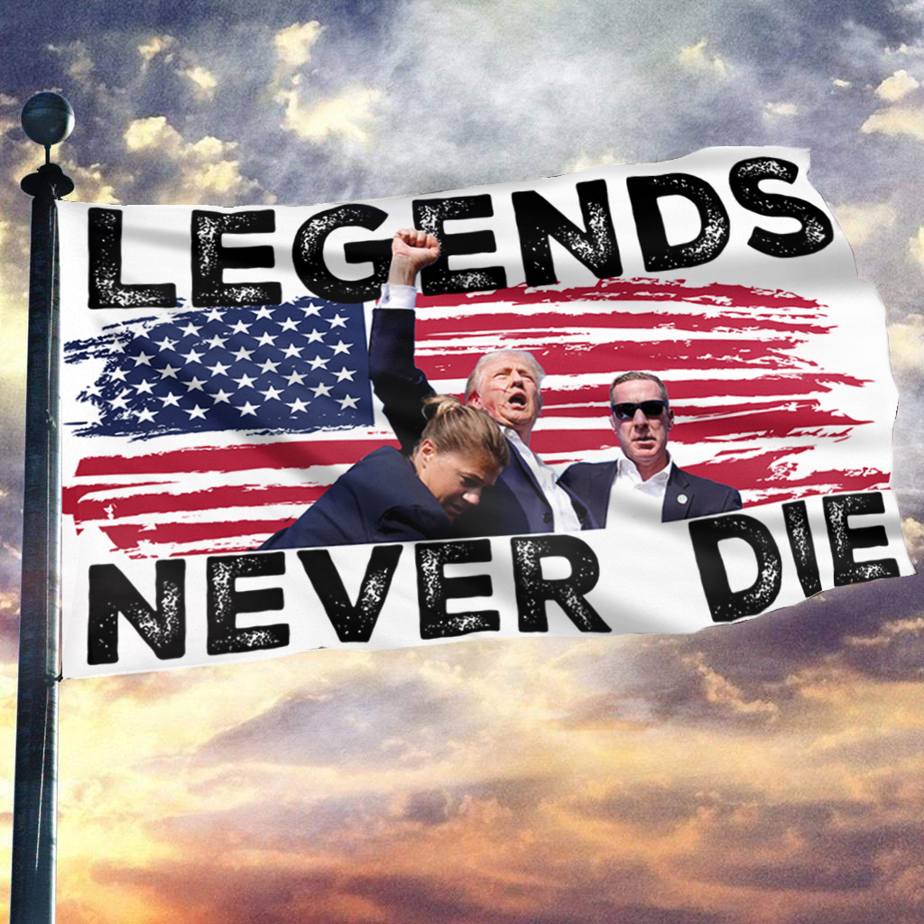 Trump - Legends Never Die Flag