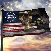 Load image into Gallery viewer, Patriotic Eagle Liberty Bell USA Flag